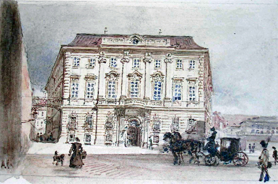 Ballhausplatz in the middle of the nineteenth century